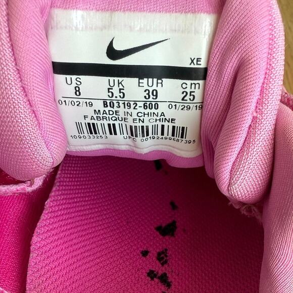 Nike Air Zoom Winflo 6 Pink/White Women Running Sneakers - SZ 8 - Picture 15 of 16